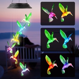 Carillones de viento solares para exteriores, luces decorativas para jardín, patio, fiesta, jardín, regalo de cumpleaños, regalos para mujeres, mamá, abuela, esposa, hija, abuela