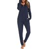 Sopesil Women's Pyjamas Long Cotton Winter Sleepwear Comfortable Set Loungewear
