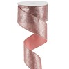 MEEDEE Rose Gold Glitter Ribbon - 2.5 Inch Brown Metallic,