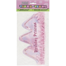 Birthday Princess Pink Tiara (16cm x 26cm) 1 Count - Elegant Crown for Girls & Women Birthday Celebrations