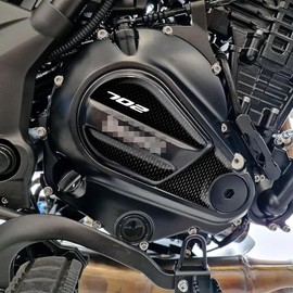 Resin 3D Effect Cover Protection Sticker for Motorcycles Compatible with BENELLI TRK 702 X (Red and Black)