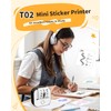 Memoqueen Memoqueen Mini Sticker Printer, T02 Sticker Maker Machine, Blutooth