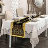 Ramadan Mubarak Table Runner, Ramadan Decorations for Home Table Black