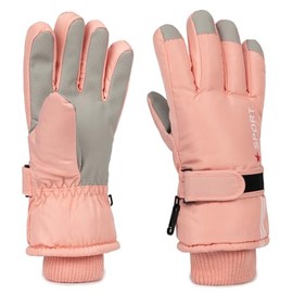 Vikodah Kids Ski Gloves Winter Warm Outdoor Finger Snow Gloves Waterproof Gloves for Big Boys Girls 10-16 Years