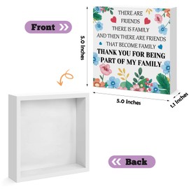 Friend Gifts for Women Friendship Decorative Sign Wooden Box Sign Best Friend Present for Besties BFF Birthday Mother's Day Christmas Friendship Gifts for Women Friends