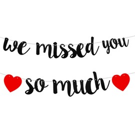 Party Decorations Black Glitter We Will Miss You So Much