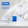 CryoKING 0.5ml Cyogenic Vials, Cryogenic Vials with External Thread Blue