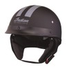 Indian Motorcycle Half Helmet with Gray Stripe, Black