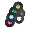 DIYOMR 6Pcs Vinyl Record Coasters, 4" Coasters for Coffee Cup