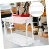 NOLITOY Bathroom Countertop Shelf Transparent Storage Organizer for Cosmetics Toiletries