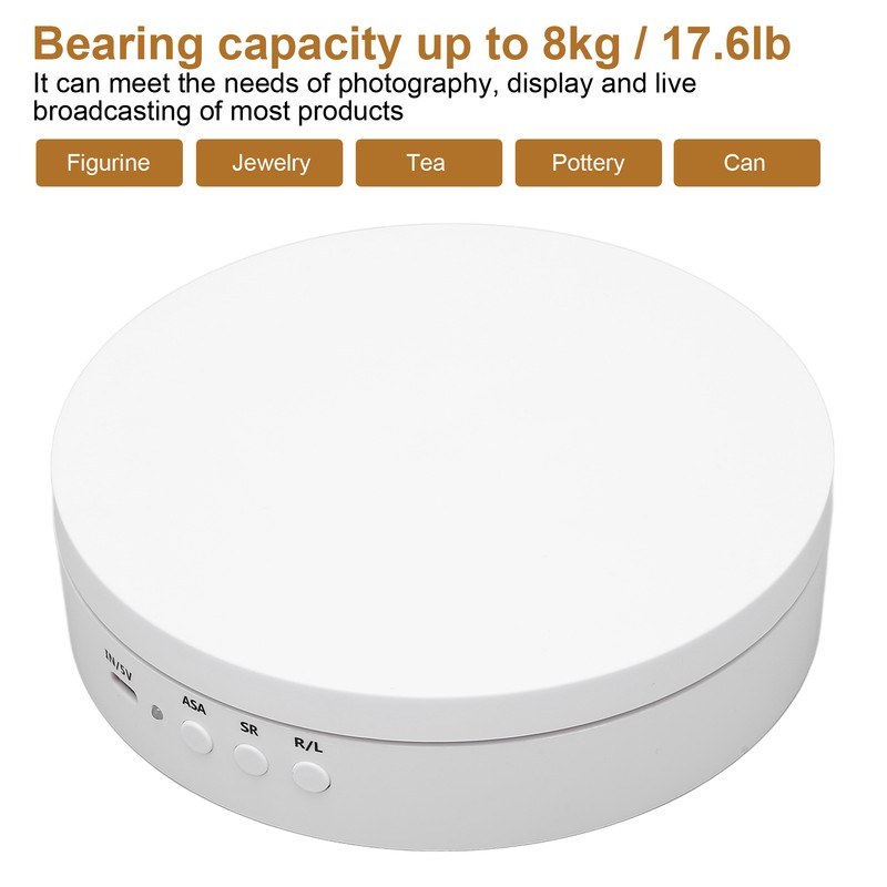 Rotating Display Stand Speed Direction Adjustable 360 Degree Rotatable Turntable