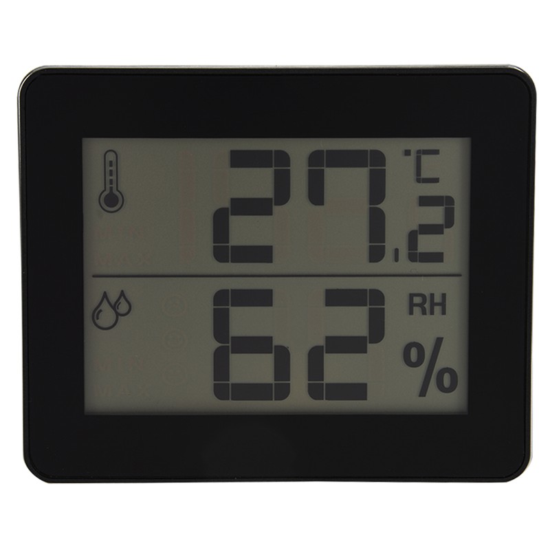 Indoor Room Digital Temperture Thermometer Humidity Humidometer Hygrothermograph (Black)