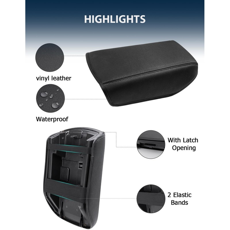 Eaglecover Center Console Cover for Nissan Maxima 2016-2023, Vinyl Leather