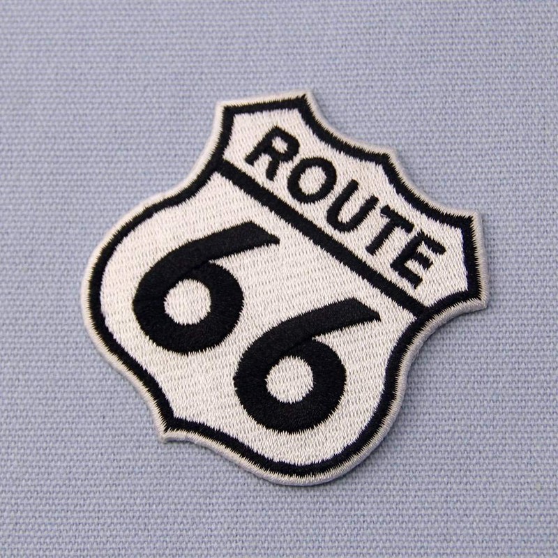 Route 66 Highway Road Sign Embroidered Badge Iron on or