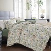 TISPLR Floral Comforter Set King 3 Pieces Soft Cotton Bedding