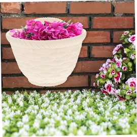 Kisangel Wall Planter Hanging Flower Pot Woven Garden Basket for Balcony Outdoor Decor Lightweight Elegant Minimalist Design for Use