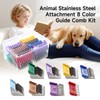 FOGOSP Animal Stainless Steel Clip Attachment Guide Comb Set for
