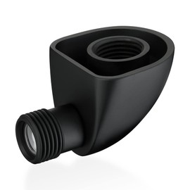 Wall-Mount Supply Wall Elbow for Hand Held Shower with Check Valve, 1/2" Shower Hose Adapter Matte Black