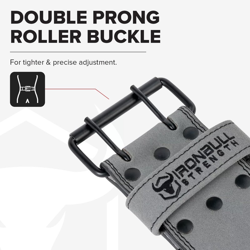 Powerlifting Belt/Weight Lifting Belt - 10mm Double Prong - 4-inch