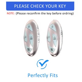 Flensent for Hyundai Ioniq 6 Grandeur GN7 KONA 2023 2024 Key Fob Cover with Keychain (Blue)