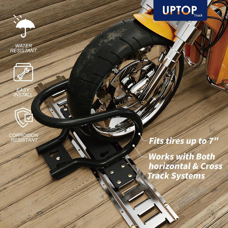 UPTOP Motorcycle Wheel Chock Steel for E-Track/X-Track System, Fits Up