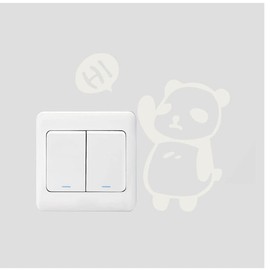 JunyueLiang Luminous Sticker for Switches, Cute Panda Animals, Interior Stickers, Removable Power Switch Decoration, Wall Decoration, Stylish (E)