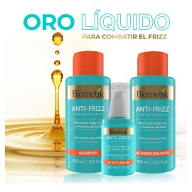 Biometik Kit Antifrizz 3 En 1 Shampoo+acondicionador+aceite