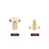 sourcing map 10Pack Brass Chicago Screws, 4x8x10mm Flower Texture Flat