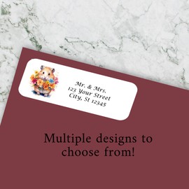 Cute Hamsters Return Address labels - Set of 30