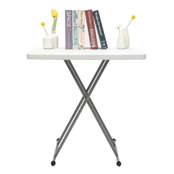 TBvechi Folding Adjustable Height Table 30x20 Top Laptop Writing Art
