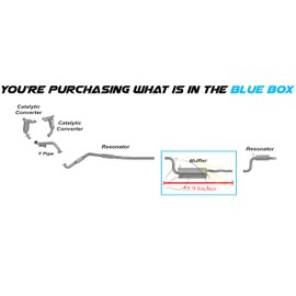 Exhaust Muffler Compatible for 2008-2010 Dodge Grand Caravan 4.0L | Stainless Steel | Northeastern Exhaust | Free Clamps Included | Automotive Replacement Part | Direct-Fit