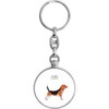 Toff London Beagle Dog Keyring, silver