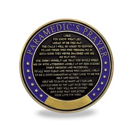 Emergency Medical Services Medic Challenge Coin EMT EMS Paramedic's Prayer Coin