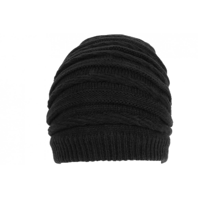 Long Hat Black Rasta Wool Fleece Lining Fashion Wack Size: