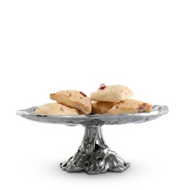 Arthur Court Metal Grape Footed Treat Stand - Elegant Serving Display for Macaroons, Chocolates, Cookies - Unique Design for Parties & Events 4 Inches Tall x 9 Inches Diameter
