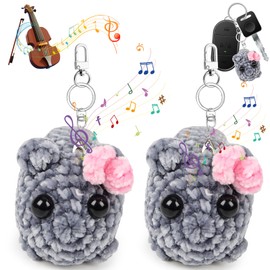 xinrongda Sad Hamster Meme Sad Hamster Keyring Plush Toy, gray