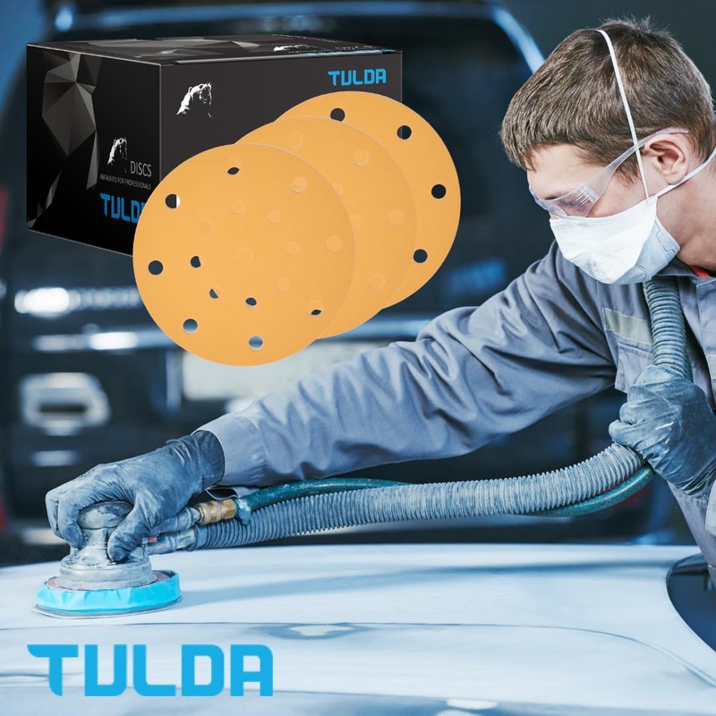 TULDA Sanding Discs P40 Orbital Sander Pads 6" 150mm 15