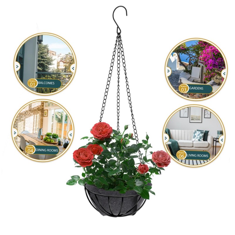 Sosoport Garden Pot Liner 12-inch Fabric Planter Basket Liner Durable