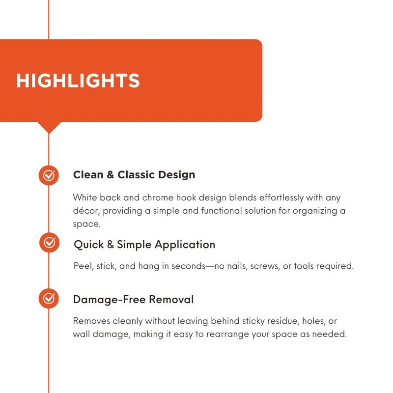 BLACK+DECKER Wire Toggle Wall Hooks, Quick Stick Adhesive, Removeable, 10