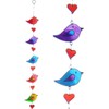 Colourful Bird Stained Glass Sun Catcher Mobile - Beautiful Window Hanging - Home Decoration