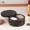 Radicaln Marble Salt Cellar with Lid Dual Compartment 5 Inch