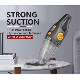 AZHZOLSK Dust Buster Upgrade Handheld Vacuum Cordless Rechargeable Handheld Vacuums 12000PA-16500PA High Power with Power Display for Car, Home, Office, Pet Hair Travel Cleaning Wet and Dry Use