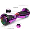 GlareWheel M3 Hoverboard LED Light Bluetooth Chrome Purple