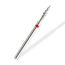 BNG Cuticle Drill Bit Flame Nail Efile Bits Professional Electric 3/32" Diamond Carbide Cuticle Cleaning Bits Nail Art Replacement Burr Manicure File Tool, 1PCS Fine Grit