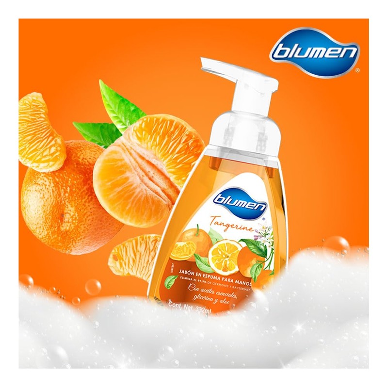 BLUMEN Jabon Espumoso Mandarina 332 ml