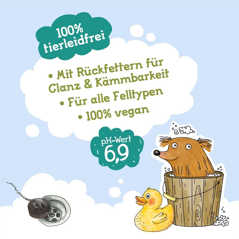 Glückstier Dog Shampoo, 250 ml, Replenishing Shampoo for All Dog