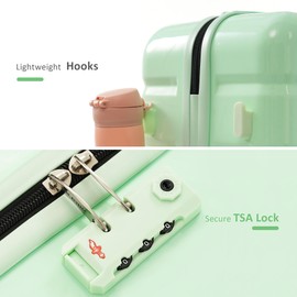 Merax Luggage Set 3 Pcs, ABS Durable Lightweight, 360 Silent Spinner Wheel, TSA Lock, light green, 20/24/28 Inch