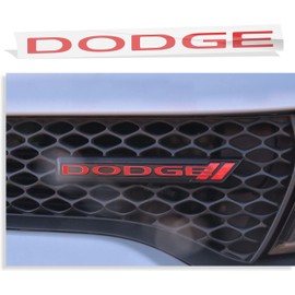 Dodge Grille Emblem Overlay Decal Sticker 2013-2023 Charger - (Color: Reflective Red)