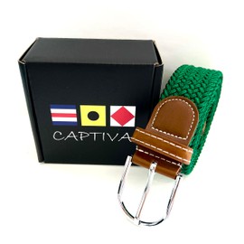 BAKANO Woven 1 3/8" Braided Stretch Belt Multiple Colors for Jeans, Golf Pants, Shorts or Business attire. Men's Gift Belt. (Partridge, Regular Size (28-38))