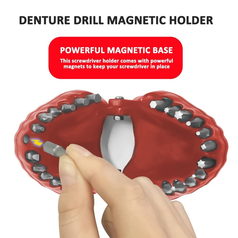 MIMIRACLE Denture Drill Bit Holder, Gag Gift for Dentist Handyman,